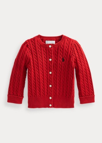 Polo Baby Girl Mini-Cable Cotton Cardigan (3M-24M)