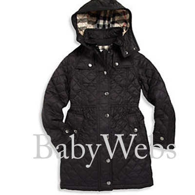 Burberry Foxmoore Quilted Coat/Black (Girls)
