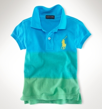 Dip-Dyed Big Pony Polo/Beach Turquoise (Girls 2T-XL)