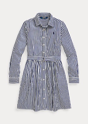 Polo Girls Striped Cotton Shirtdress (7-16)