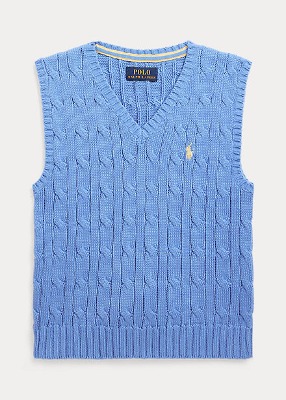 Polo Boys Cable-Knit Cotton Sweater Vest (2T-7)