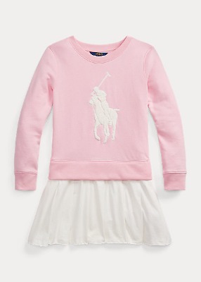 Polo Girls Big Pony Fleece Sweatshirt Dress (S-XL)