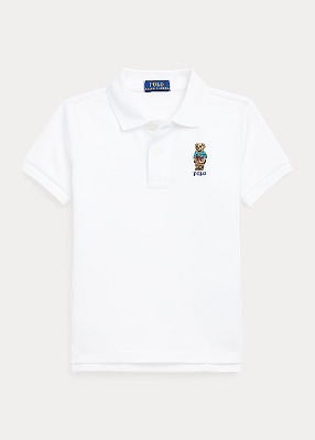 Polo Boys Bear Cotton Mesh Polo Shirt (2T-7)