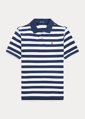 Polo Boys Striped Cotton Mesh Polo Shirt (S-XL)