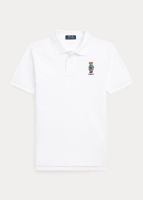 Polo Boys Bear Cotton Mesh Polo Shirt (S-XL)