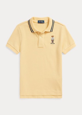 Polo Boys Polo Bear Cotton Mesh Polo Shirt (2T-7)