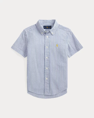 Polo Boys Striped Seersucker Short-Sleeve Shirt (2T-XL)