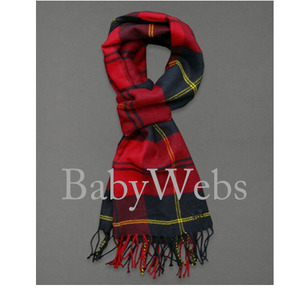 Abercrombie Plaid scarf 2 /Red plaid (Adult)