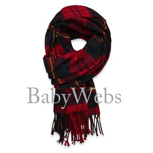 Abercrombie Plaid scarf/Red plaid (Adult)
