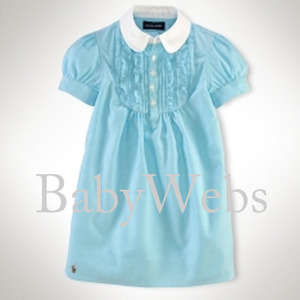Solid Oxford Shirtdress/Turquoise (Girls 3T-6X)