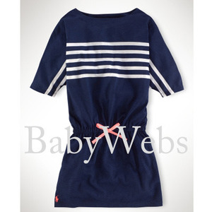 Engineer-Striped Dress/Newport Navy Multi (Girls 7-16)