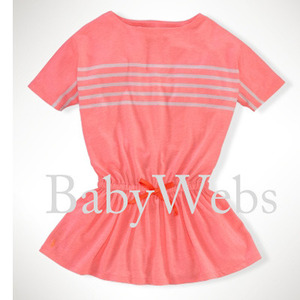 Engineer-Striped Dress/Neon Pink Multi (Girls 2T-6X)