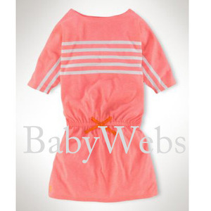 Engineer-Striped Dress/Neon Pink Multi (Girls 7-16)