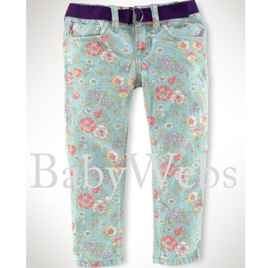 Floral Cropped Skinny Jean/Rupp Wash (Girls 3T-6X)