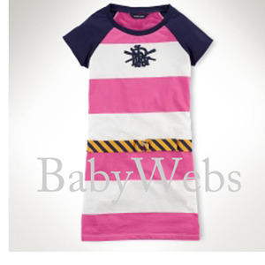 Ringer T-Shirt Dress/Belmont Pink Multi (Girls 7-16)