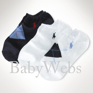 Argyle Ghost Sock 3-Pack /White_Navy (Woman)