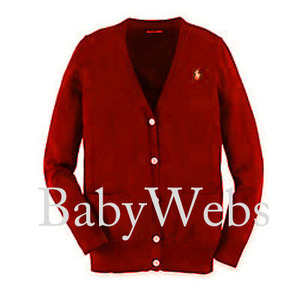 Slouchy Cotton Cardigan/Red (Girls 7-16)