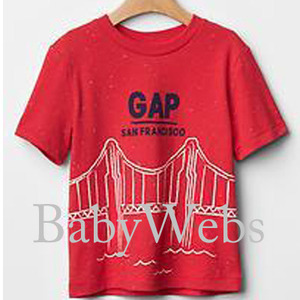Gap Logo city graphic tee/Pure red (Baby Boys)