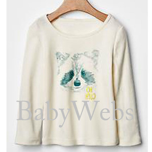 Gap Baby Oh Hello Racoon Graphic T-Shirt/Ivory (Baby Girls)