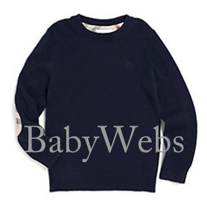 Burberry Kids Elbow-Patch Cashmere Sweater/Bright Navy (Boys)