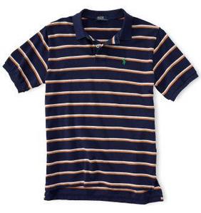 Double Stripe Polo Shirt/Newport Navy Multi(Boys 2T-7)