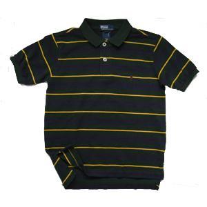 Short Sleeved Multi-Stripe Polo Shirt/Basic Forest (Boys 3T-7)