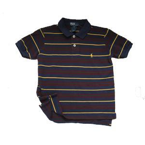 Short Sleeved Multi-Stripe Polo Shirt/Newport Navy (Boys 3T-7)