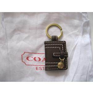 Coach Leather Picture Keyfob/Brown 