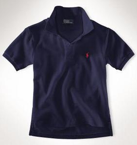 Classic Mesh Polo Shirt/Navy (Boys 2T-7)