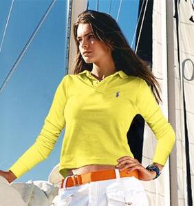 The Long-Sleeved Skinny Polo/Yellow (Woman)