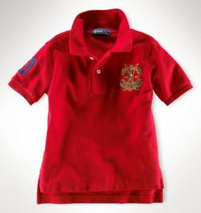 Crest Mesh Polo Shirt/RL 2000 Red (Boys 3T-XL)