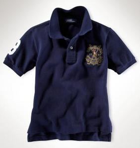 Crest Mesh Polo Shirt/Cruise Navy (Boys 2T-7)