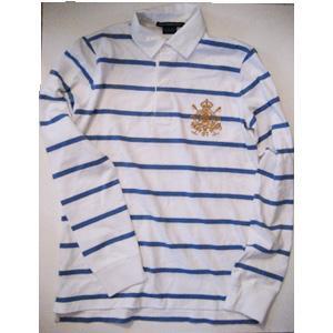 Polo Women&#039;s Striped Jersey Rugby Shirt/White (S-XL)