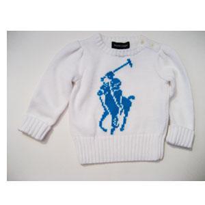 Big Pony Sweater/White (INFANT GIRLS)