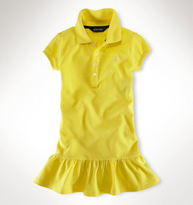 Merrill Polo Dress/Lemon Crush (Girls 2T-L)
