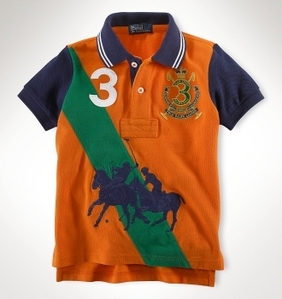 Dual Match Team Polo Shirt/Bright Signal Orange (Boys 2T-7)