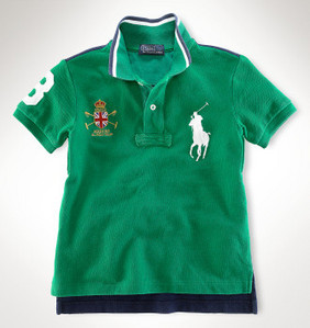 Color-Blocked Mercer Polo Shirt/English Green (Boys 4T-7)