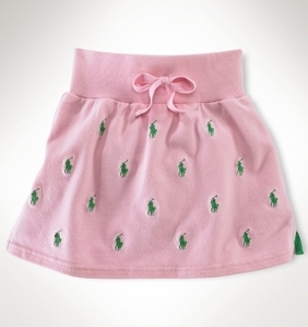 Allover Pony Skirt/Carmel Pink (Girls 2T-6X)
