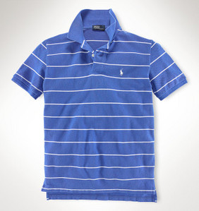 Multi Striped Polo Shirt/Dockside Blue Multi (Boys 4T-7)