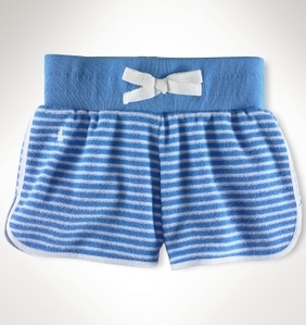 Striped Terry Short/Florida Blue Multi (Girls 2T-XL)