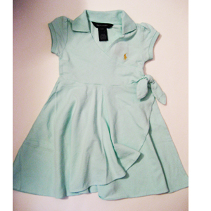 Drew Polo Wrap Dress/Carystal Blue (Girls 2T-4T)