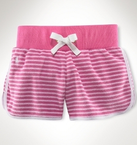 Striped Terry Short/Maui Pink Multi (Girls 2T-6X)