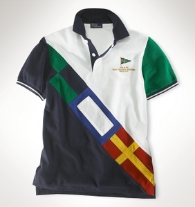 Nautical Polo Shirt/White Multi (Boys 5-7)