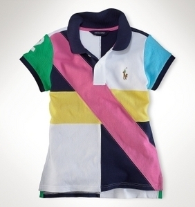 Color-Blocked Polo Shirt/Newport Navy Multi (Girls 2T-6X)