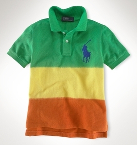 Dip-Dyed Big Pony Polo Shirt/Tiller Green Multi (Boys 2T-XL)