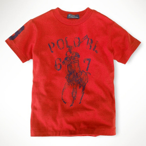 Big Pony Graphic Tee/Sufer Red (Boys 2T-XL)