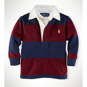 Classic Striped Rugby Shirt/Cruise Navy Multi (INFANT BOYS)