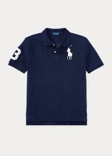 Polo Boys Big Pony Cotton Mesh Polo Shirt (S-XL)