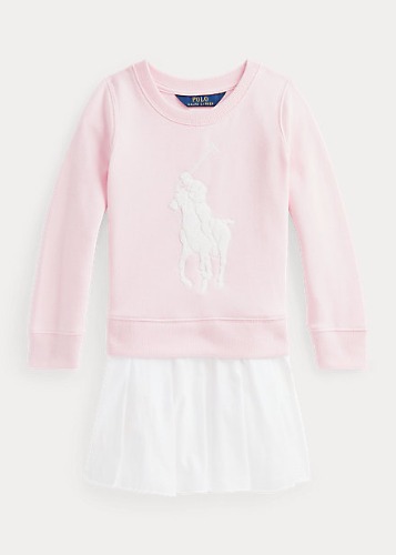 Polo Girls Big Pony Fleece Sweatshirt Dress (2T-6X)