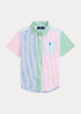 Polo Boys Seersucker Short-Sleeve Fun Shirt (2T-7)